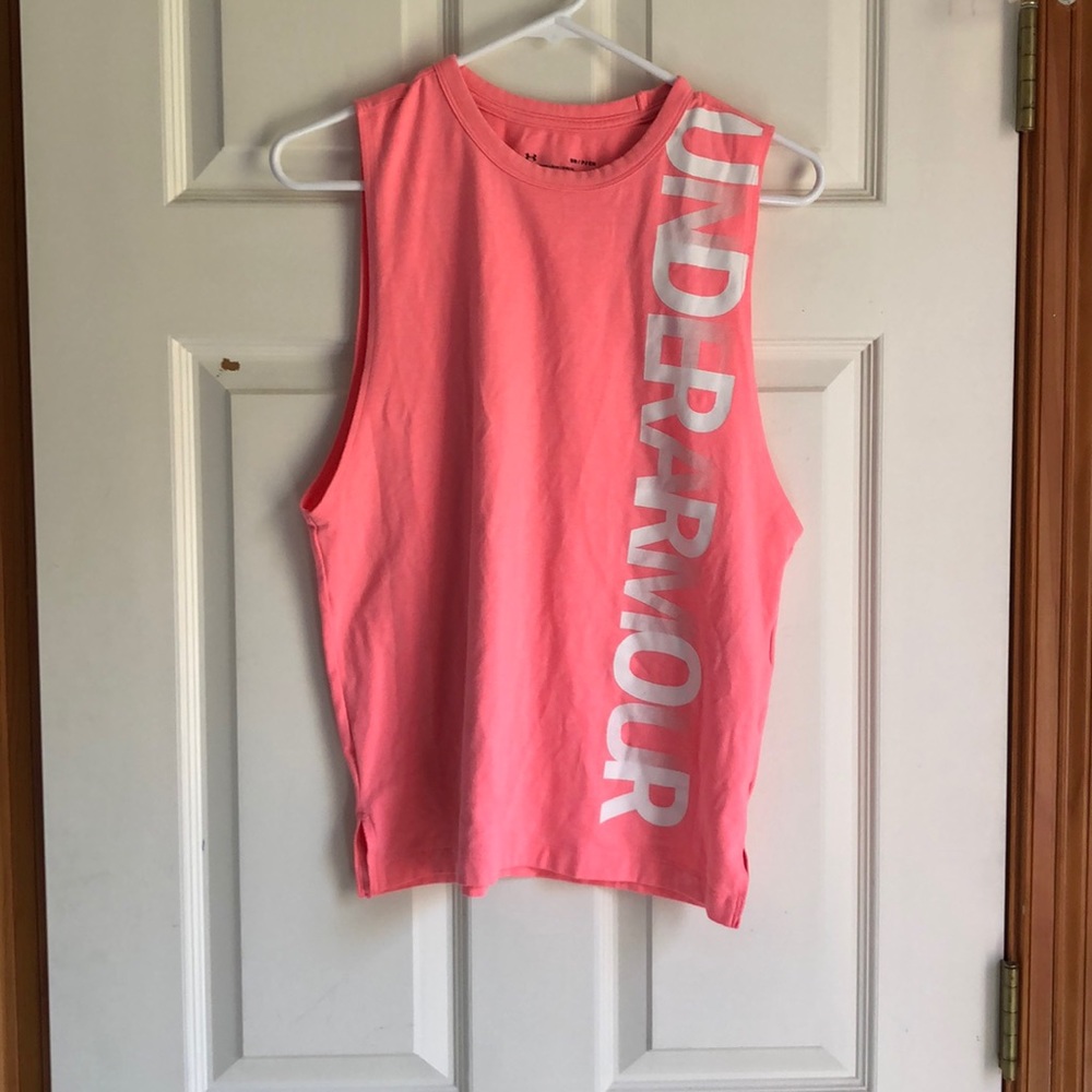 Pink Under Armour Muscle Tee